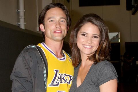 Jay Kenneth poses a picture with ex-girlfriend Shelley Hennig.